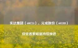 实达集团（600734）、元成股份（603388）投资者索赔案持续推进