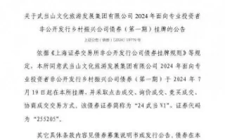 上交所：武当山文化旅游发展集团有限公司债券7月19日挂牌，代码255205一个人是否有福气，看三个地方就知道了，很准